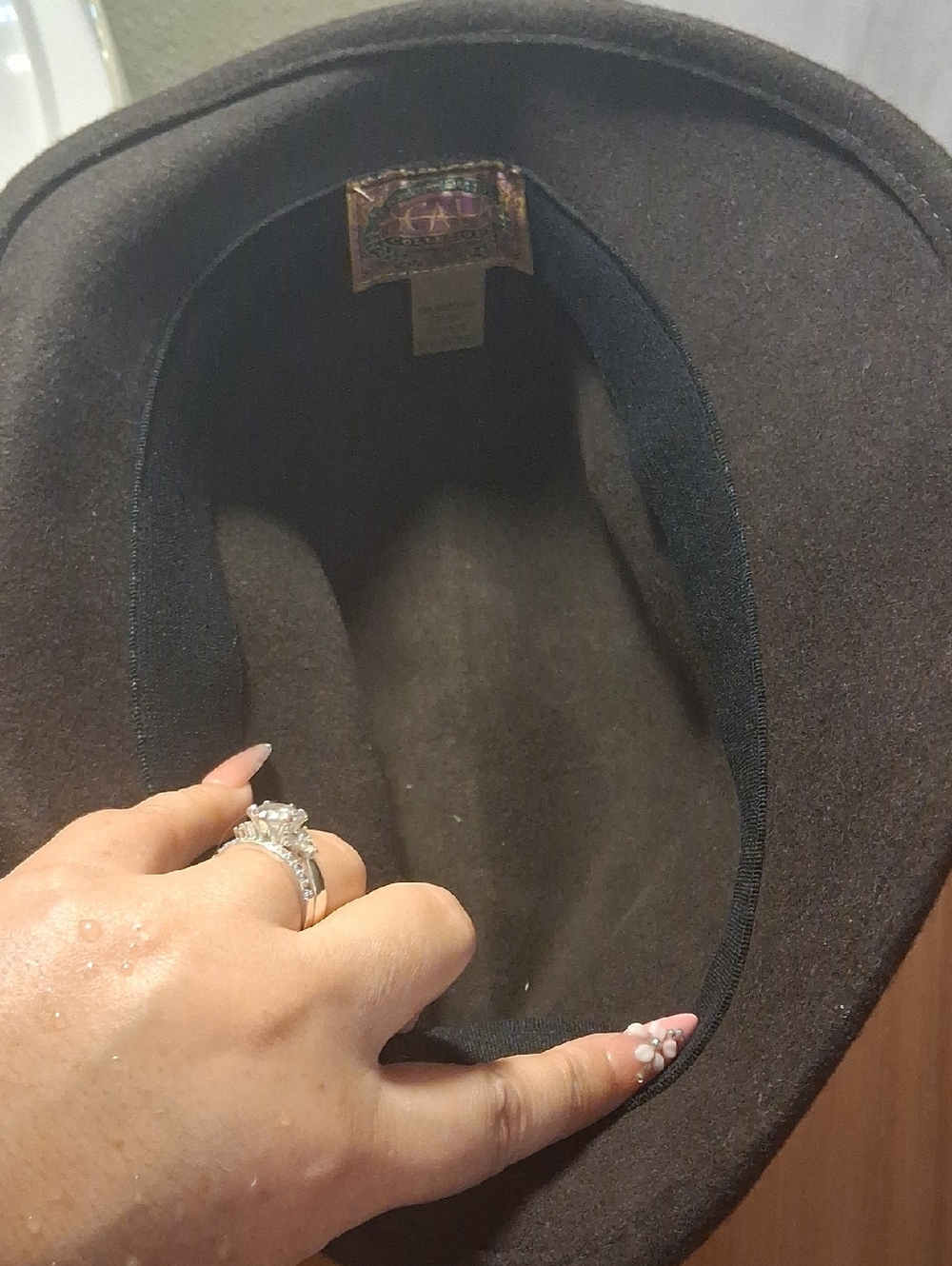 Scala Wool Black  Fedora with Multicolor Woven Band - Picture 5 of 8